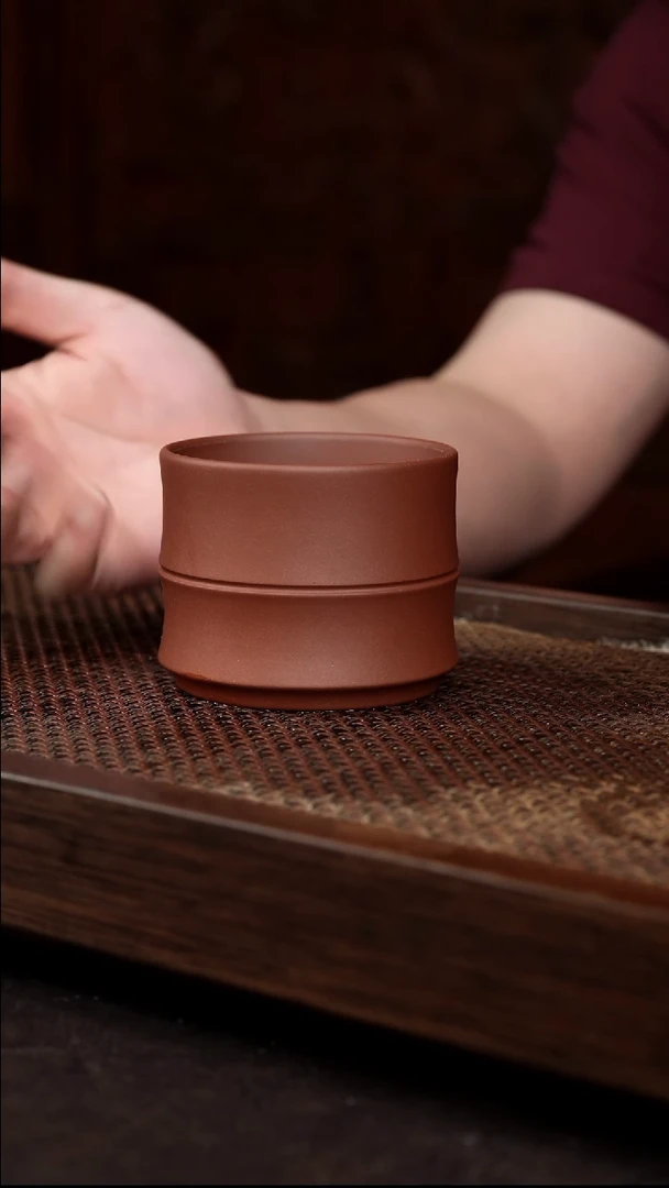 茶壶紫砂底槽清竹节茶叶罐