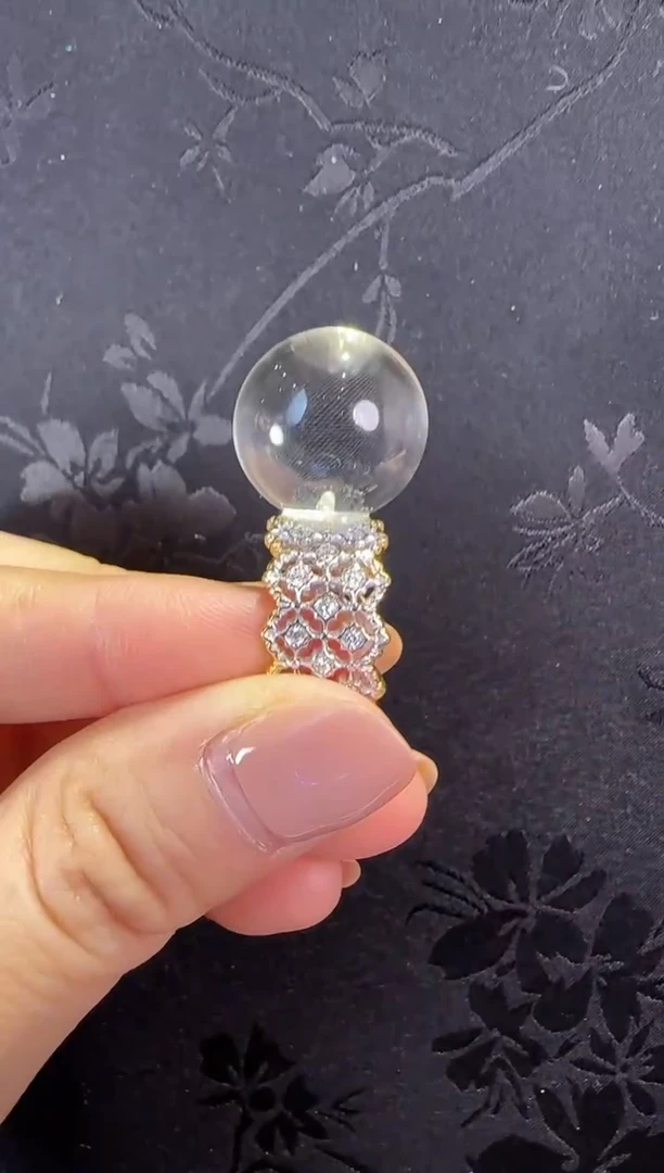 银S925镶嵌戒指水晶戒指