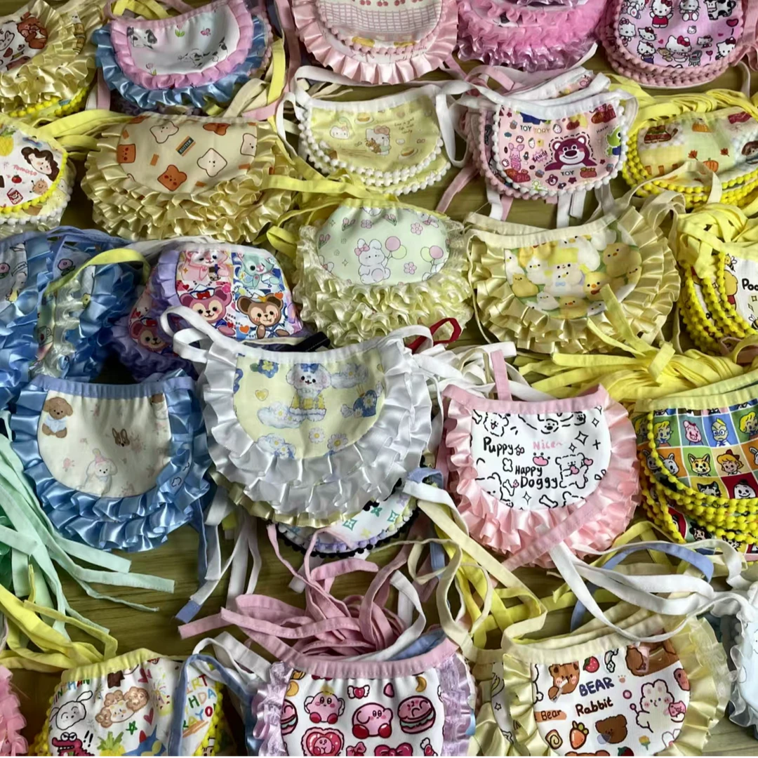 手工自制宠物半圆口水巾宠物围兜小狗饰品小猫围脖装饰品