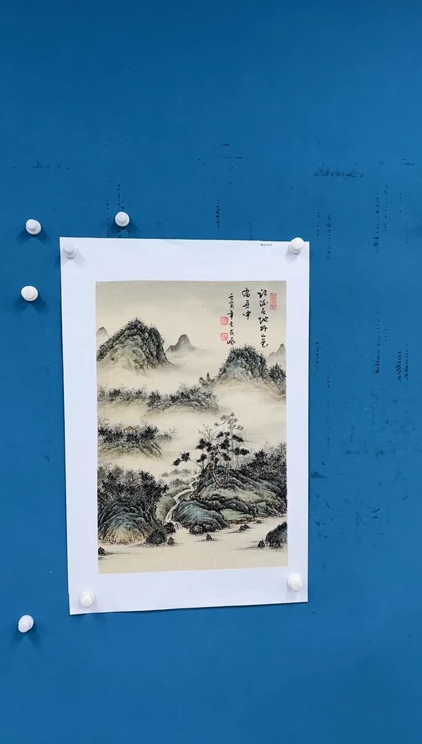 【闪购商品】国画3.7-王夫怀-四尺三开山水43