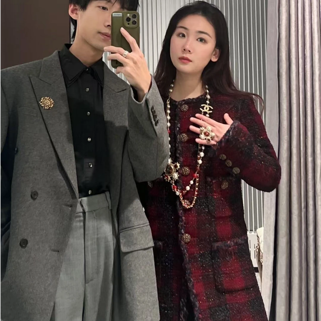 95新 Chanel/香奈儿 爱丁堡系列粗花呢外套/F36/编号6283