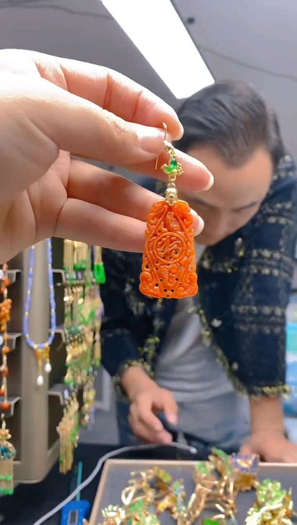 【闪购商品】翡翠耳饰合金0327翡翠耳钩一个