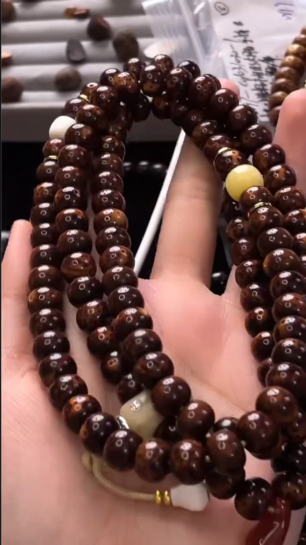 吊坠星月菩提大*精工级深珀苹果珠10*8长串