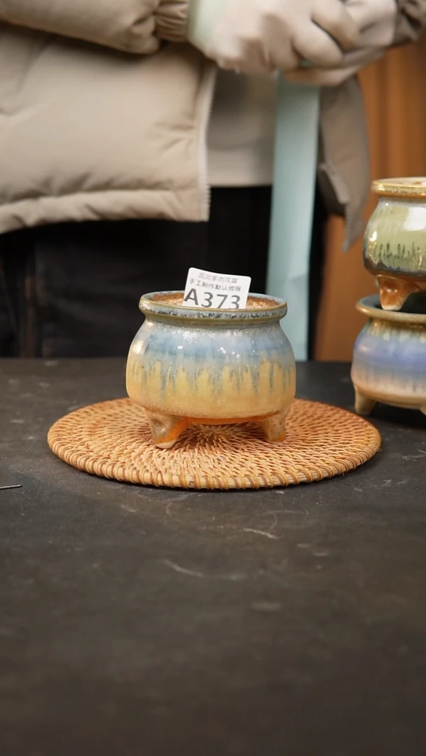 【闪购商品】瓷片373泥泥手工花盆