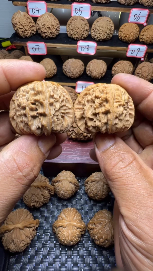 把件文玩核桃45白狮子一对