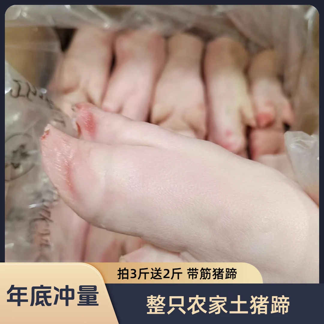 精品土猪蹄整只【拍3斤送2斤】到手5斤土猪蹄块新鲜速冻整只带骨带肉带筋品质发货
