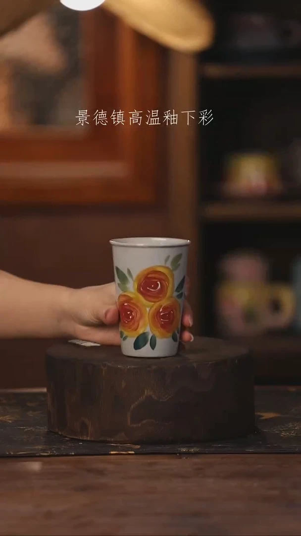 陶瓷景德镇高温釉下手绘陶瓷210