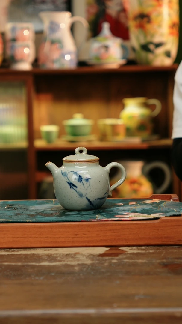 瓷片景德镇纯手工釉下彩精品茶具水杯