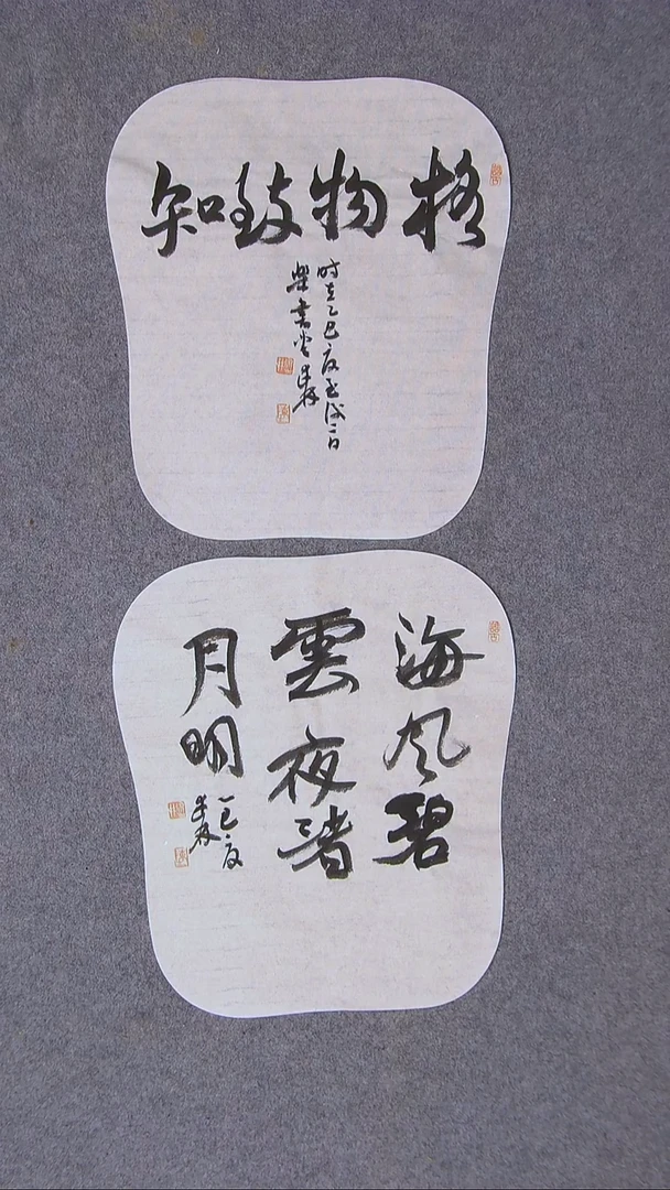 书法陈述林 山东青岛32*26*2芭蕉扇两张宋一单！！！