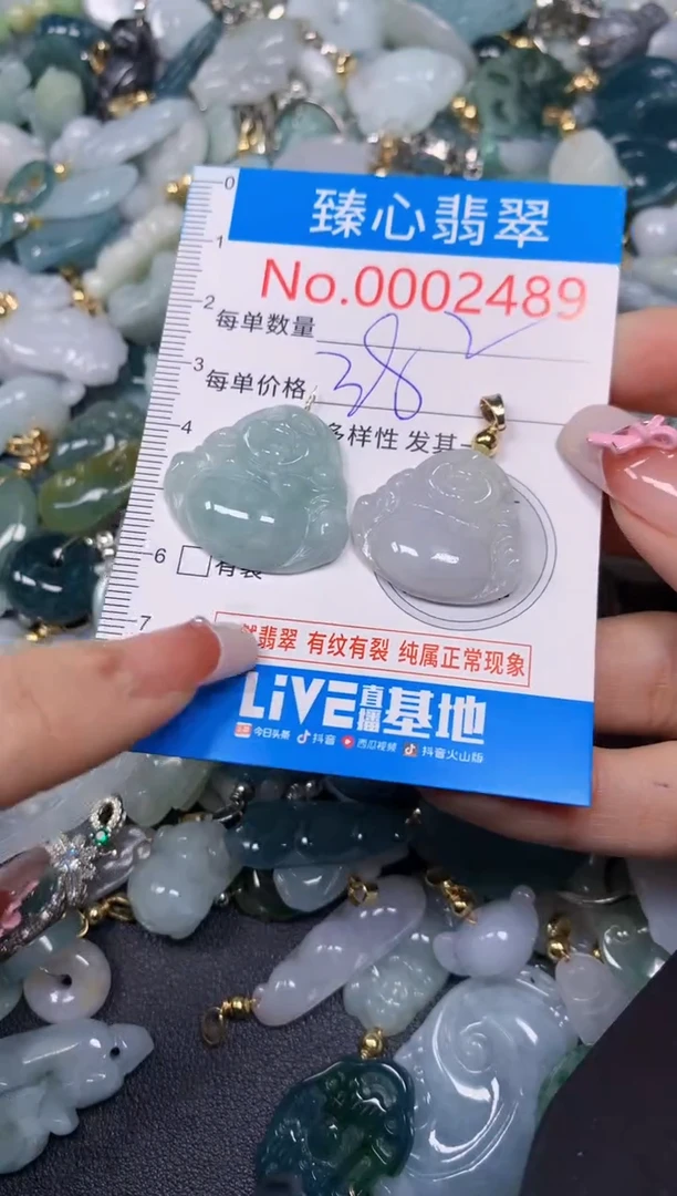 【闪购商品】翡翠颈饰未镶嵌含绳0002489