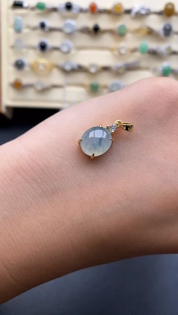 银S925镶嵌戒指翡翠2222222+8