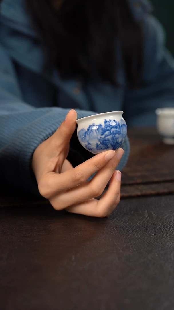 【闪购商品】杯聚澜堂山水小缸杯