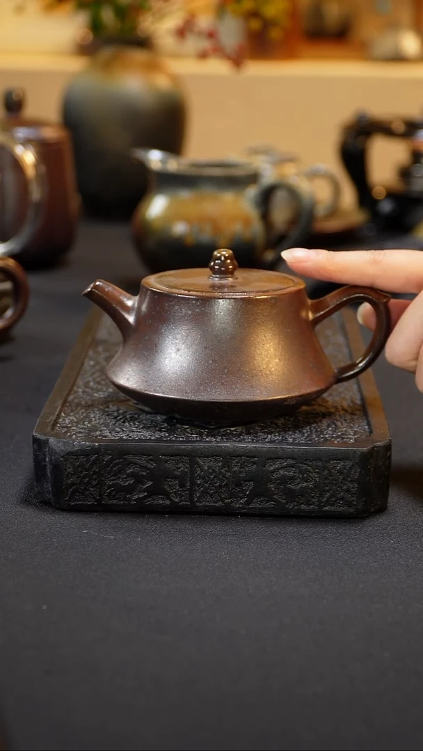 茶壶紫砂纯自然柴烧