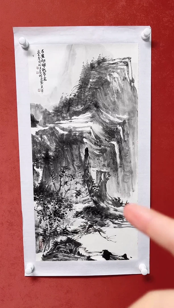 【闪购商品】书法张世靖 2平尺山水68*34有合影