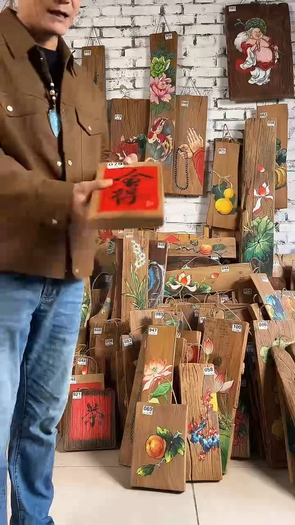 吊坠桃核079号门板画