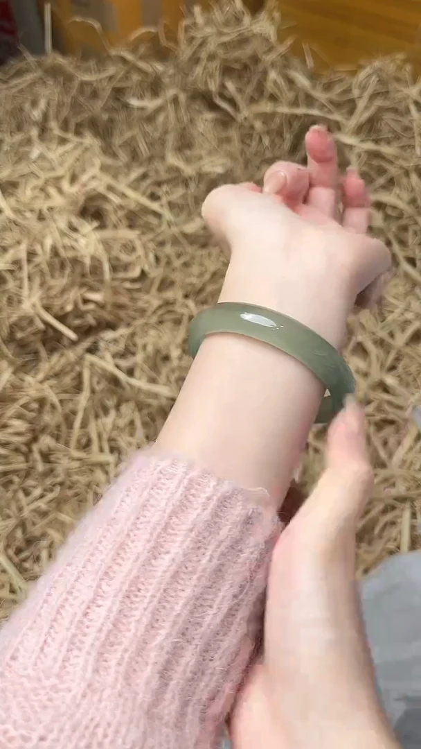 未镶嵌手镯石英质玉3404圈口54