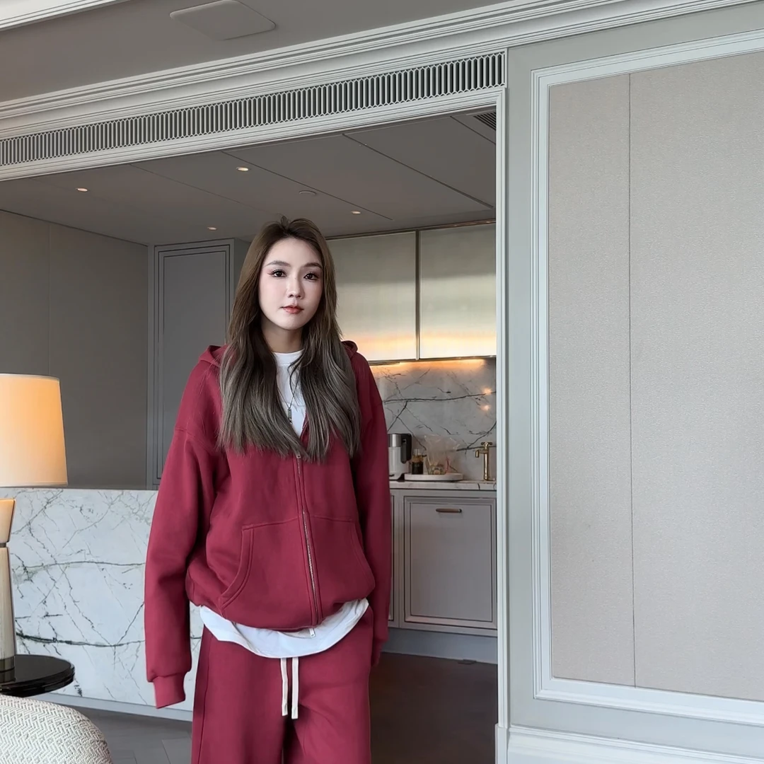 AMAZING IN | 1oo%棉 | 磨毛工艺连帽外套女A250825-AI58CST98958