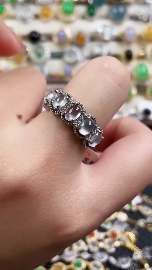 银S925镶嵌戒指翡翠113