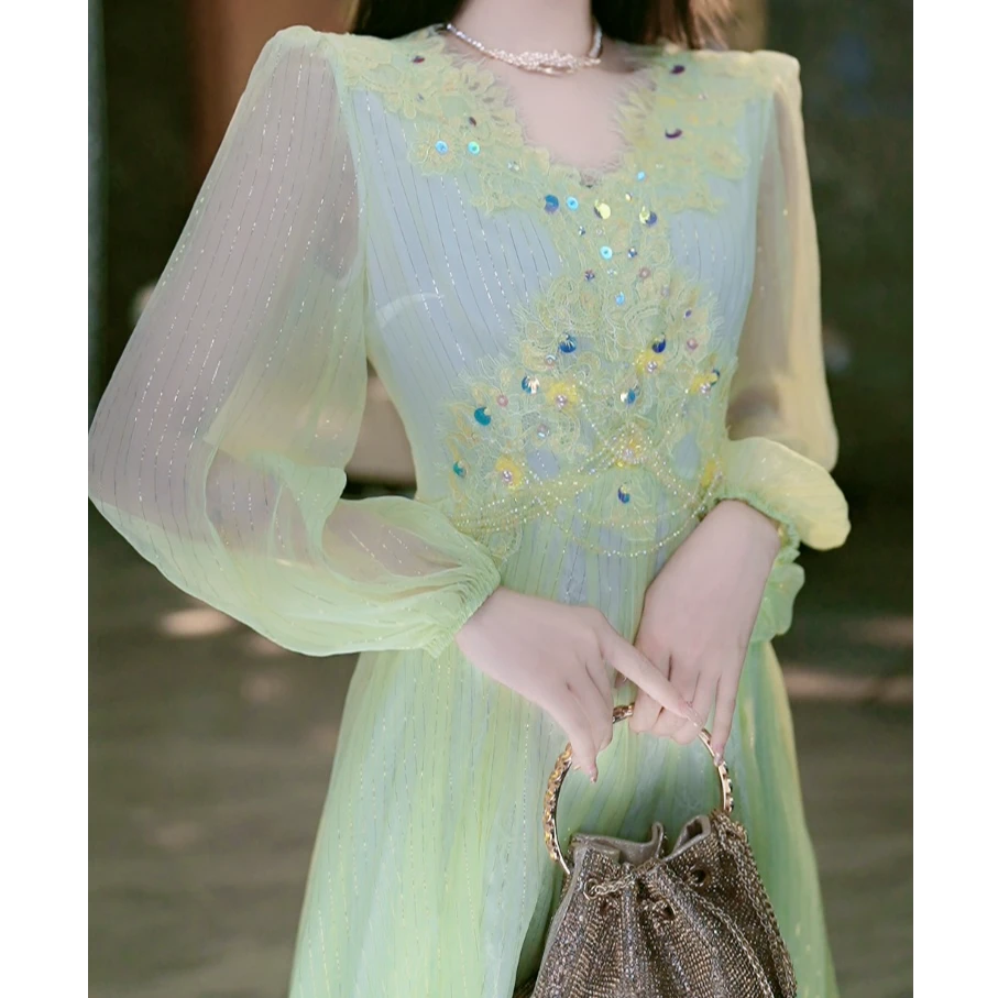 2-4【花间诗人】淑媛气质连衣裙