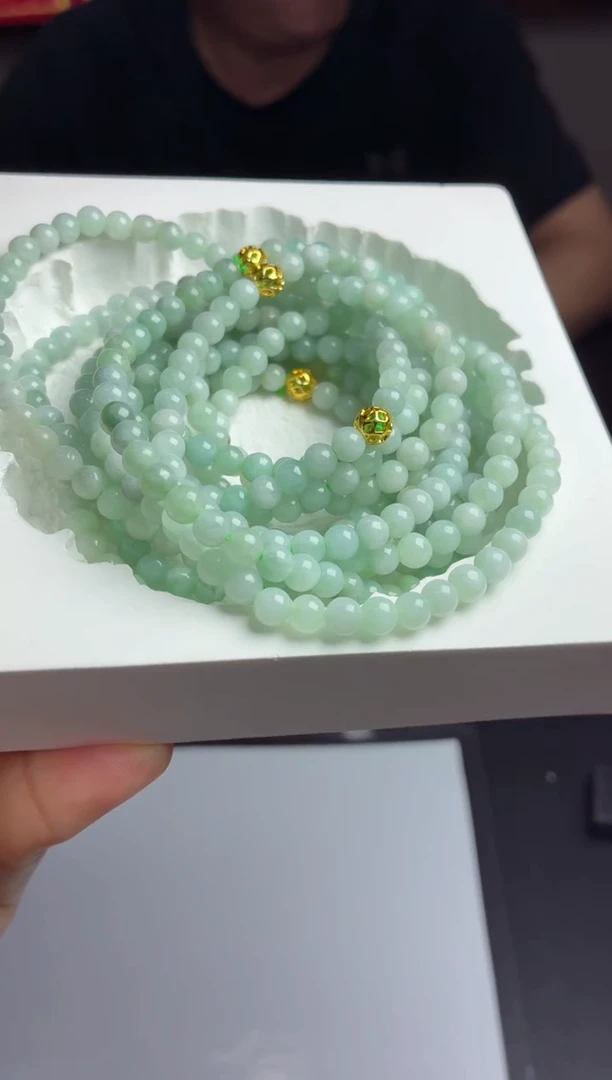 项链未镶嵌翡翠缅甸天然翡翠珠串项链 多样性发一