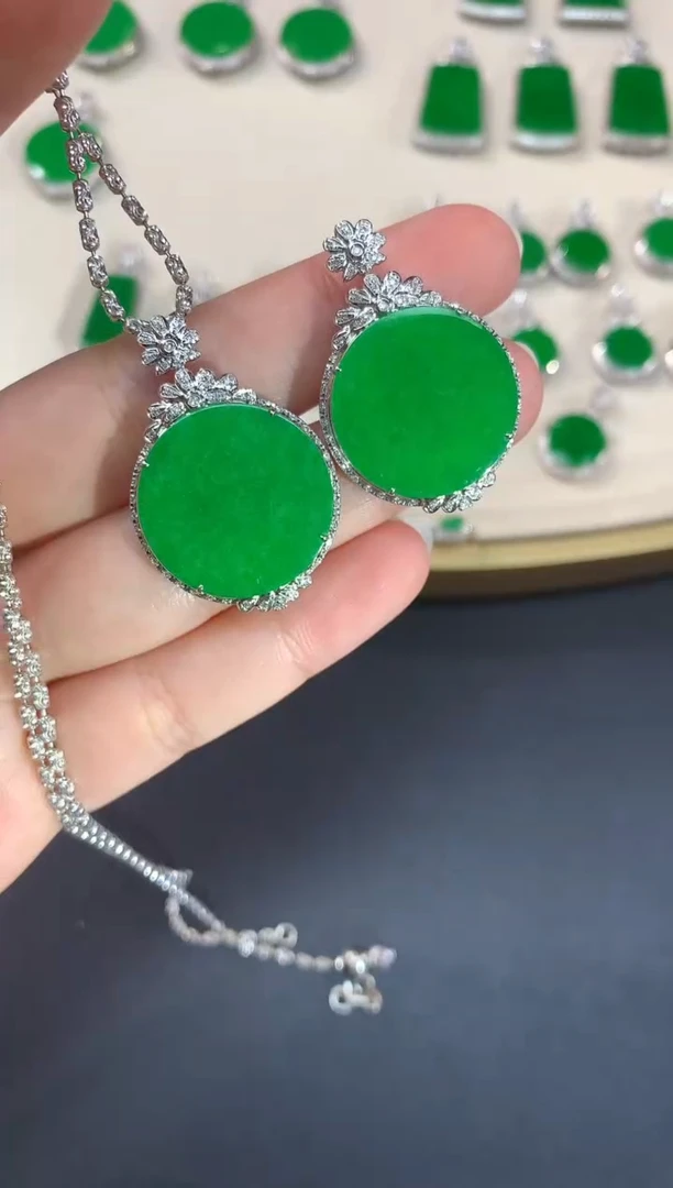 【小袁甄选】翡翠圆牌吊坠(不含链)-18K金-多样性发其一PYD17|CXQ21