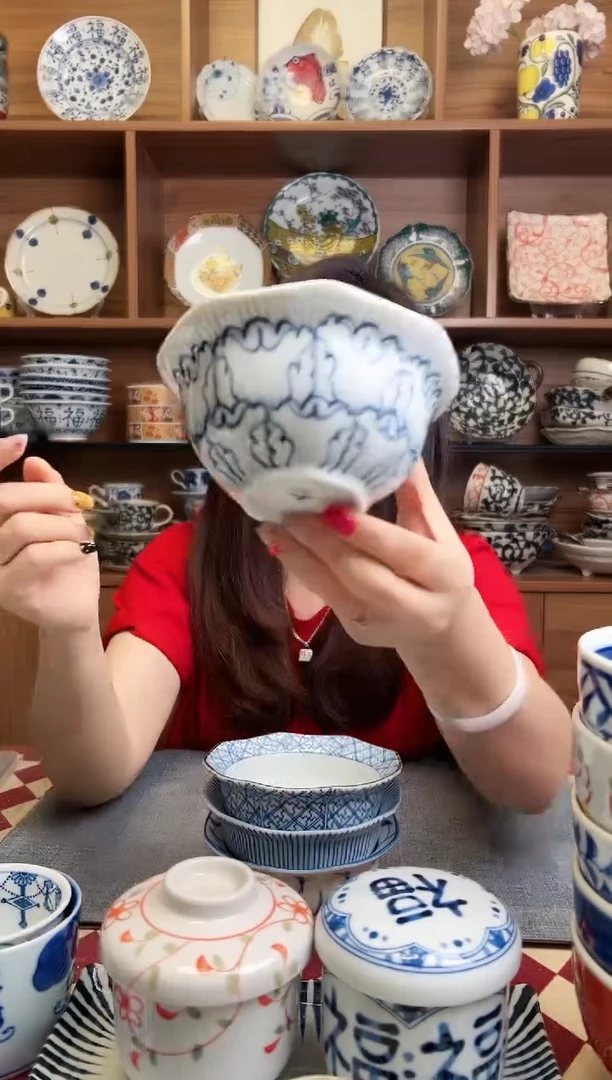 瓷片染野菜12cm八角小钵