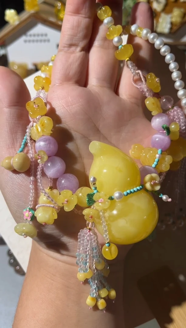 【闪购商品】蜜蜡项链未镶嵌蜜蜡葫芦项链