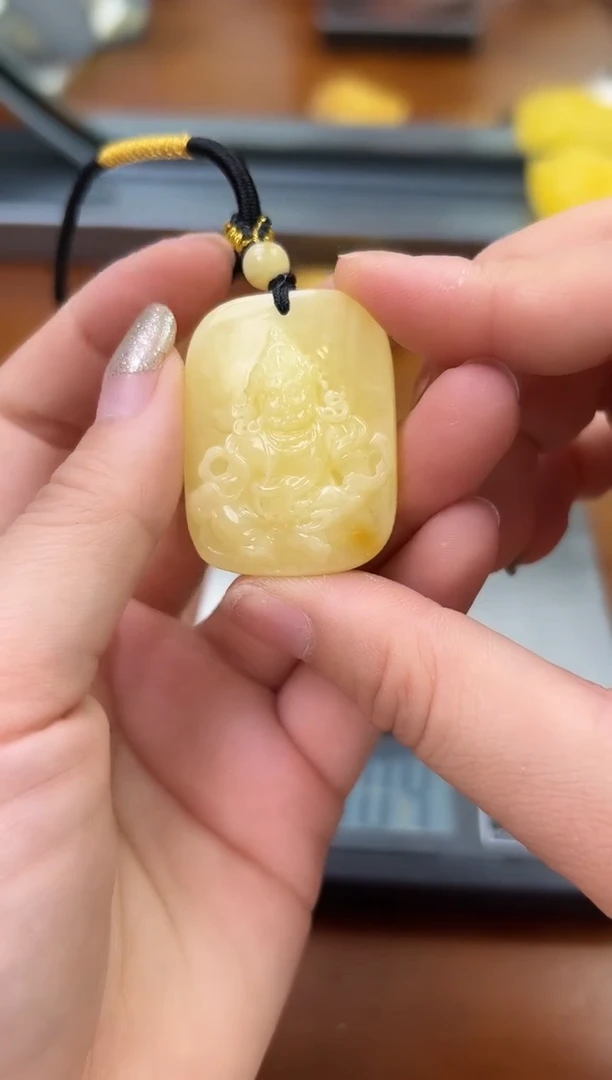 未镶嵌蜜蜡裸石琥珀蜜蜡吊坠