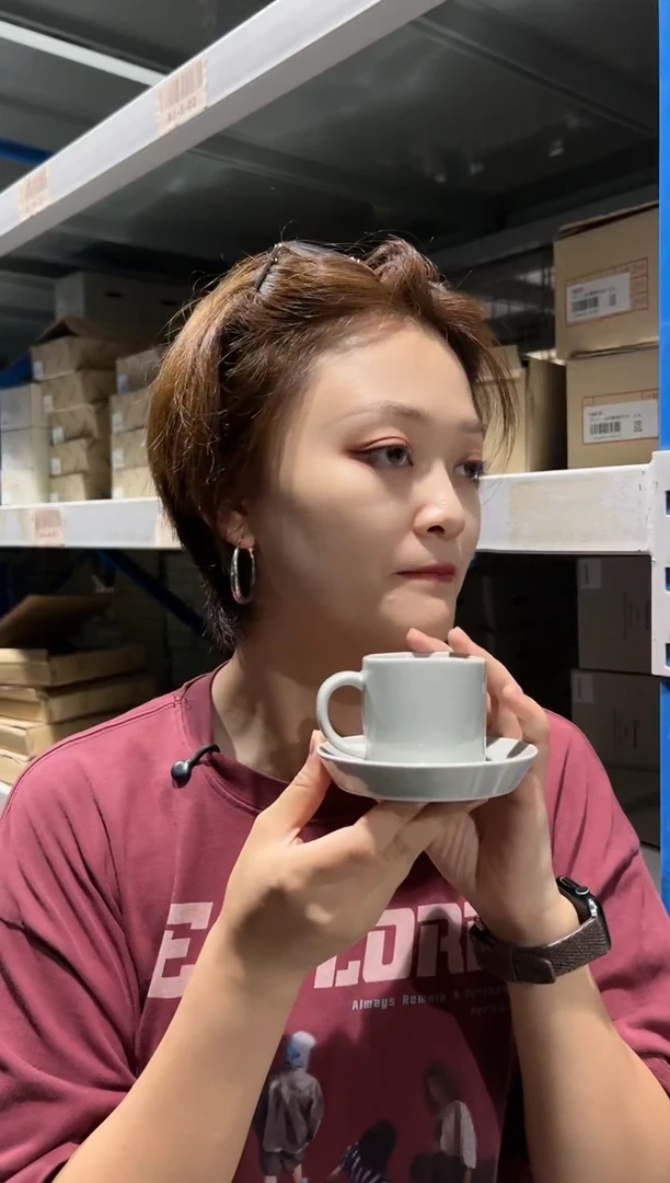 瓷コモン デミタスＣ＆Ｓ　灰