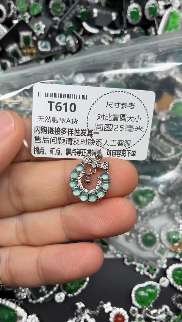 颈饰未镶嵌翡翠T610吊坠