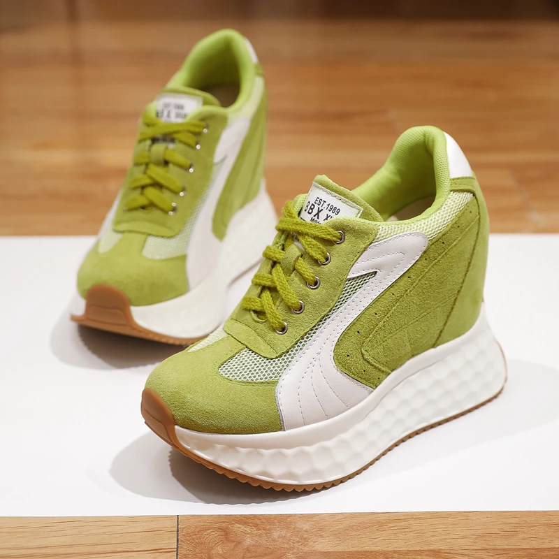 早秋新款！12cm休闲内增高老爹鞋运动阿甘德训鞋单鞋休闲坡跟跑步