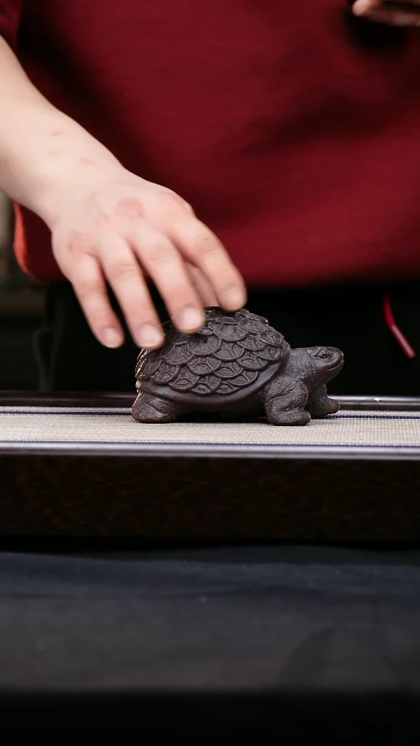 【闪购商品】紫砂茶壶古铜泥大金钱龟