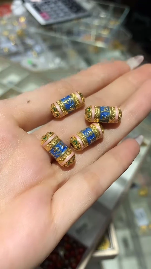 【闪购商品】18K金吊坠(不含链)六字真言吊坠多样性发一