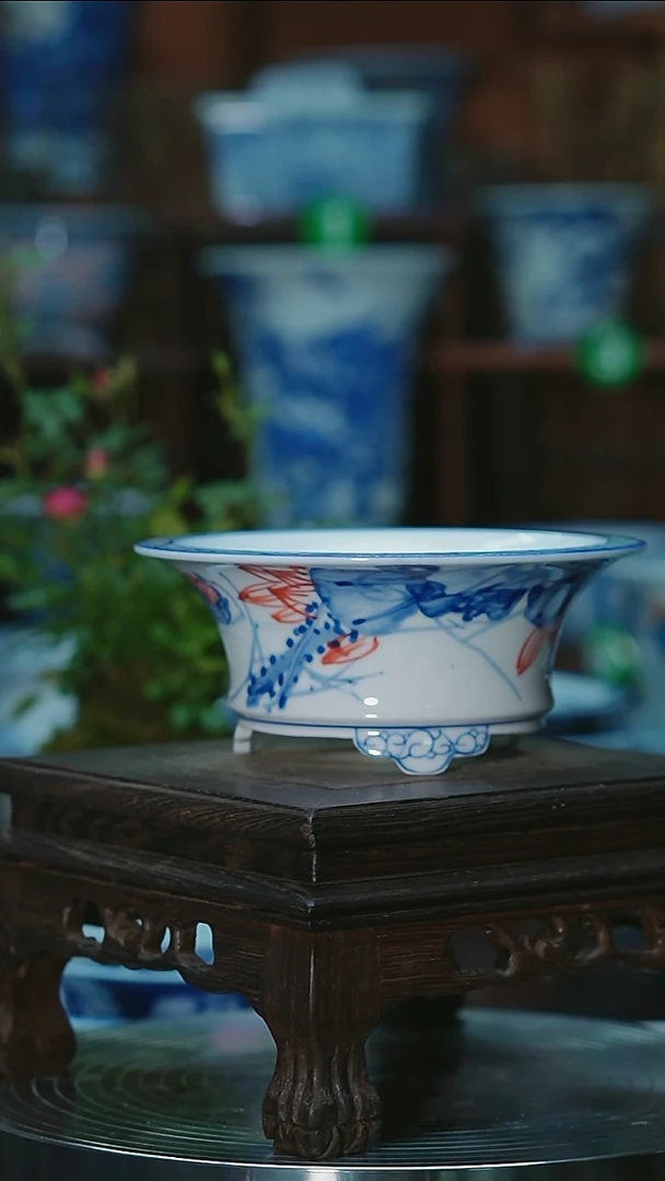 【闪购商品】摆件手绘陶瓷内口10高5深3.7