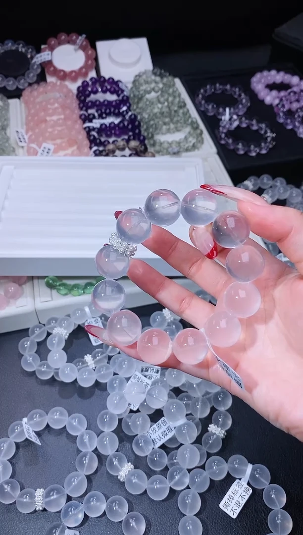 【闪购商品】水晶手链合金122.12奶白晶手串 多样性发其一