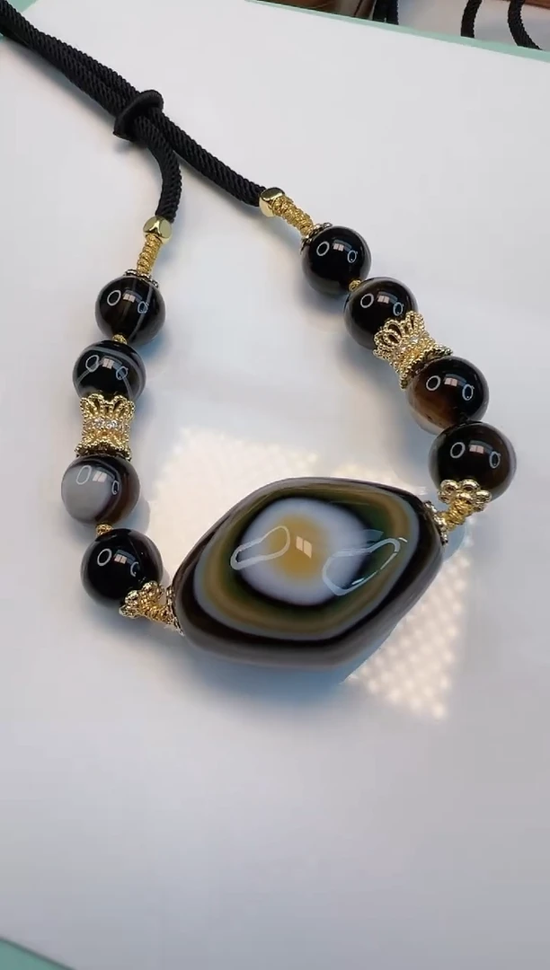 玛瑙/玉髓（覆膜）项链未镶嵌Y21384（拍一发一）多样性发货