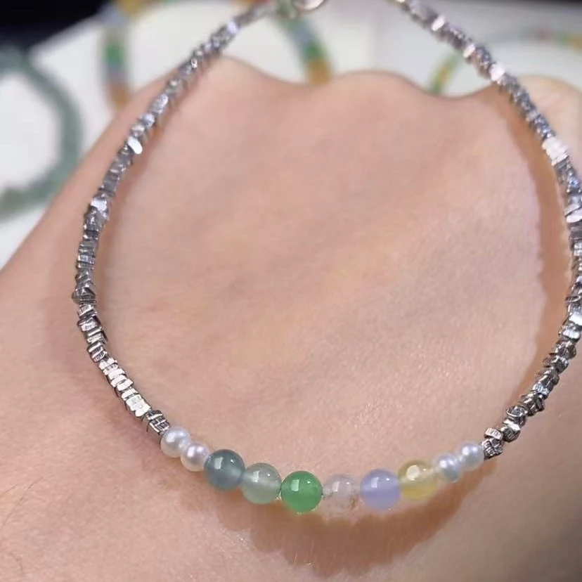 天然缅甸A货翡翠圆珠马卡龙