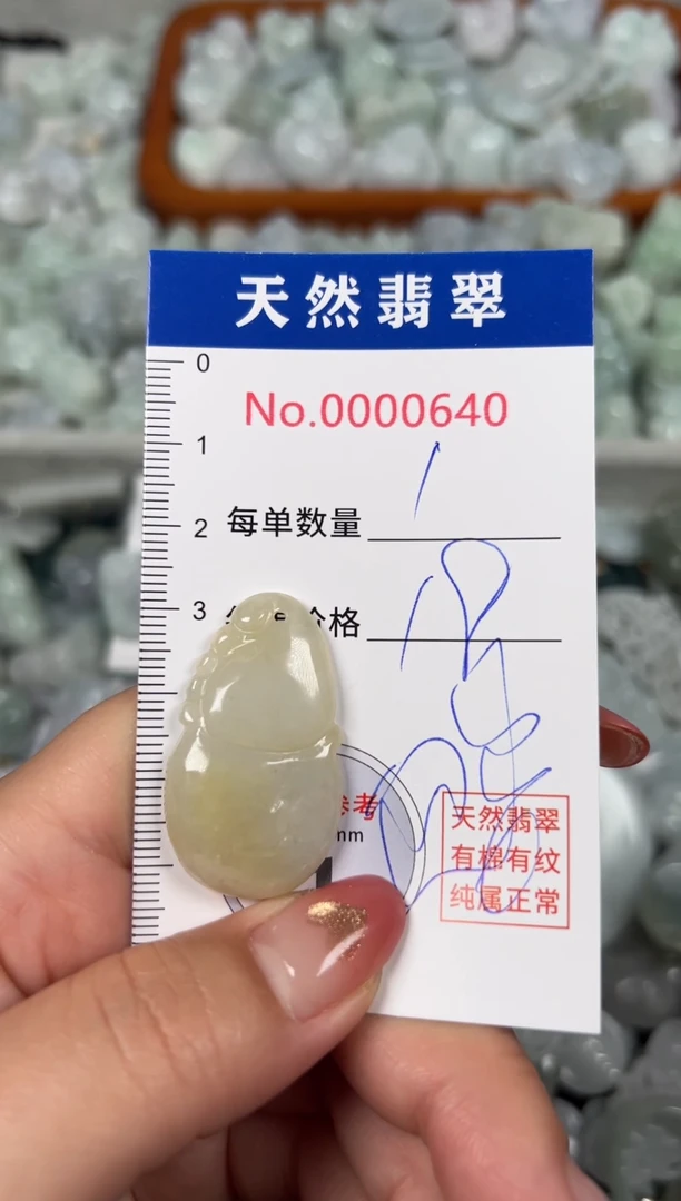 翡翠未镶嵌吊坠(不含链)0640