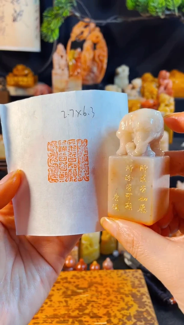 寿山石印石手工篆刻《所求皆誓愿所盼皆可期》