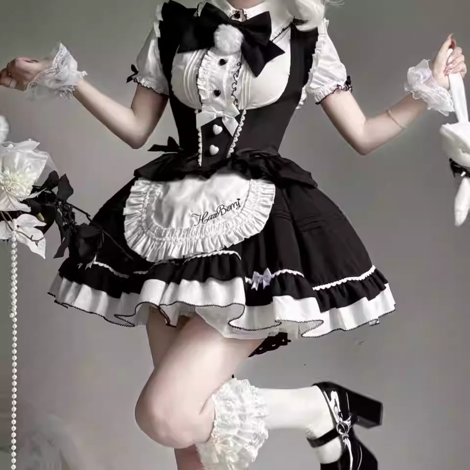 【二团定金】浆果执事山楂浆果Lolita十周年女仆托胸鱼骨显瘦狗短裙