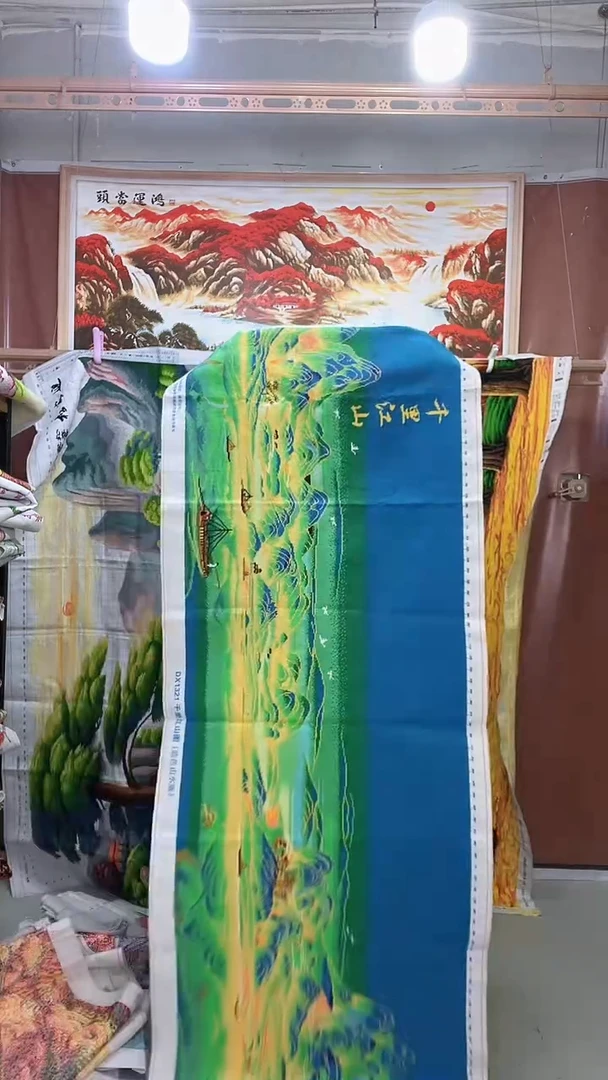 棉  千里江山  夜景版2.3米满绣