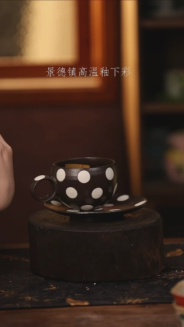 陶瓷景德镇高温釉下手绘陶瓷@L487@