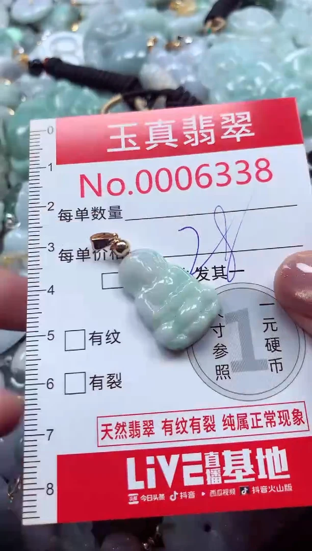 吊坠(不含链)未镶嵌翡翠6338