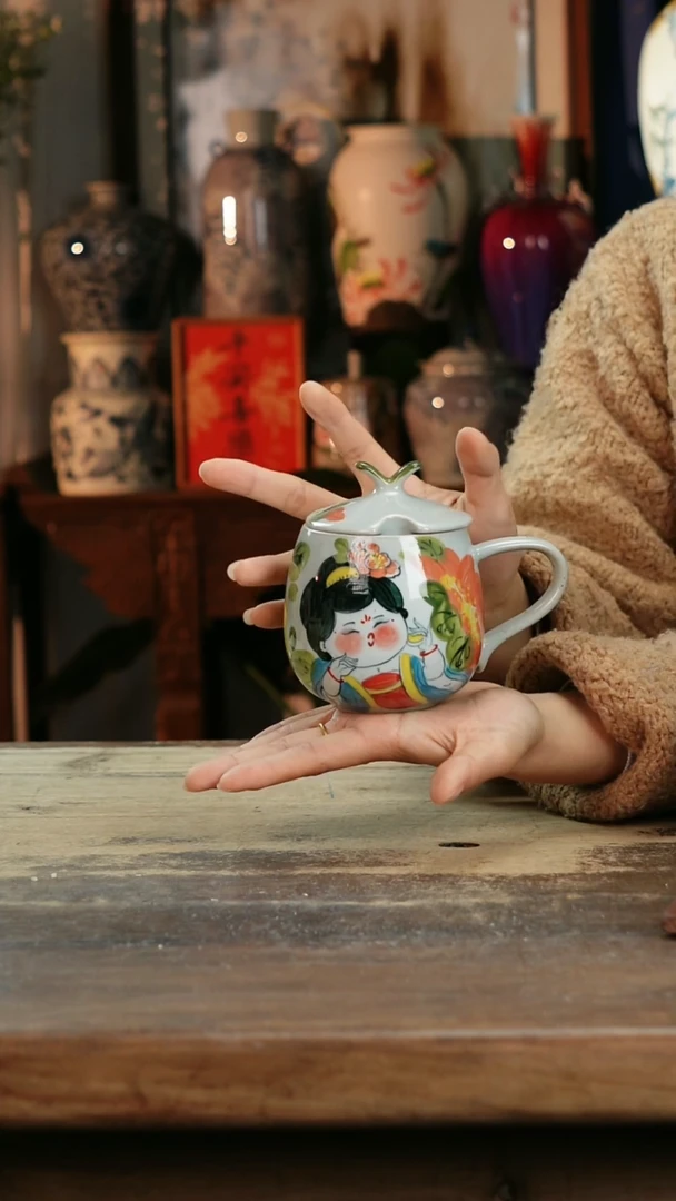 【闪购商品】瓷片景德镇纯手工釉下彩精品茶叶罐