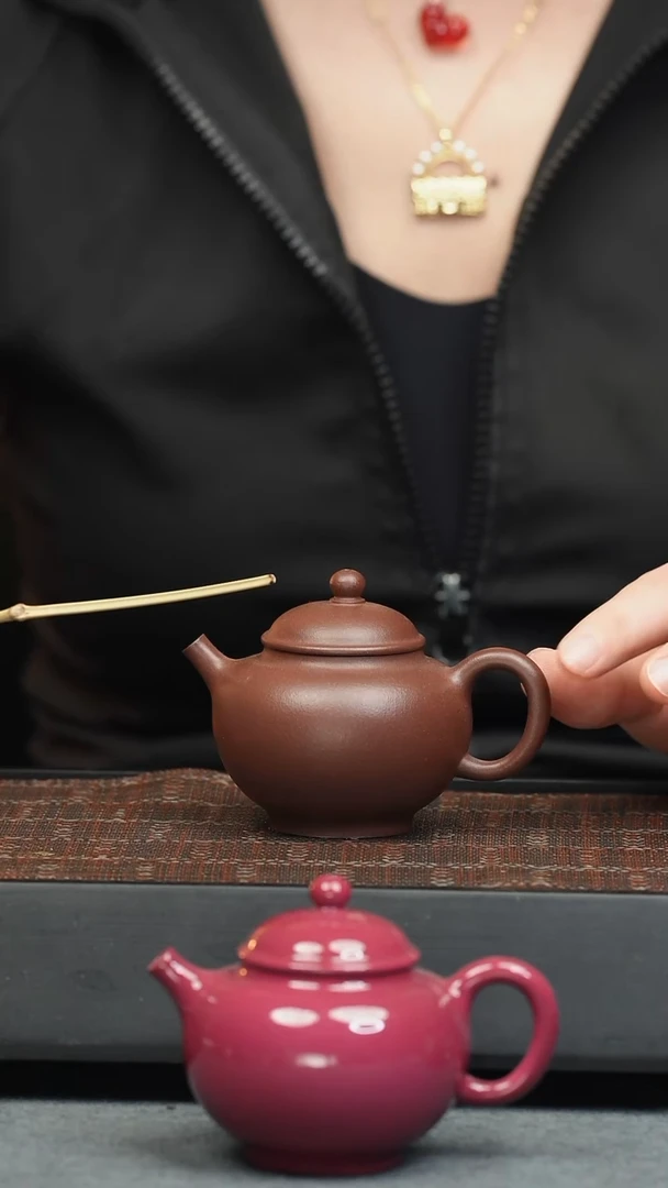 茶壶紫砂五堂 贡珠（紫泥）