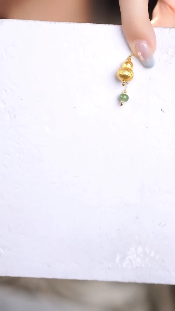 和田玉18K金镶嵌吊坠(不含链)@@@@