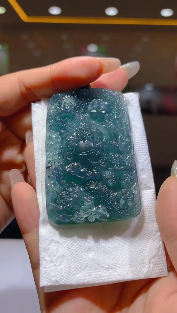 未镶嵌定制翡翠19/1220/L/多样性发其一件/财神