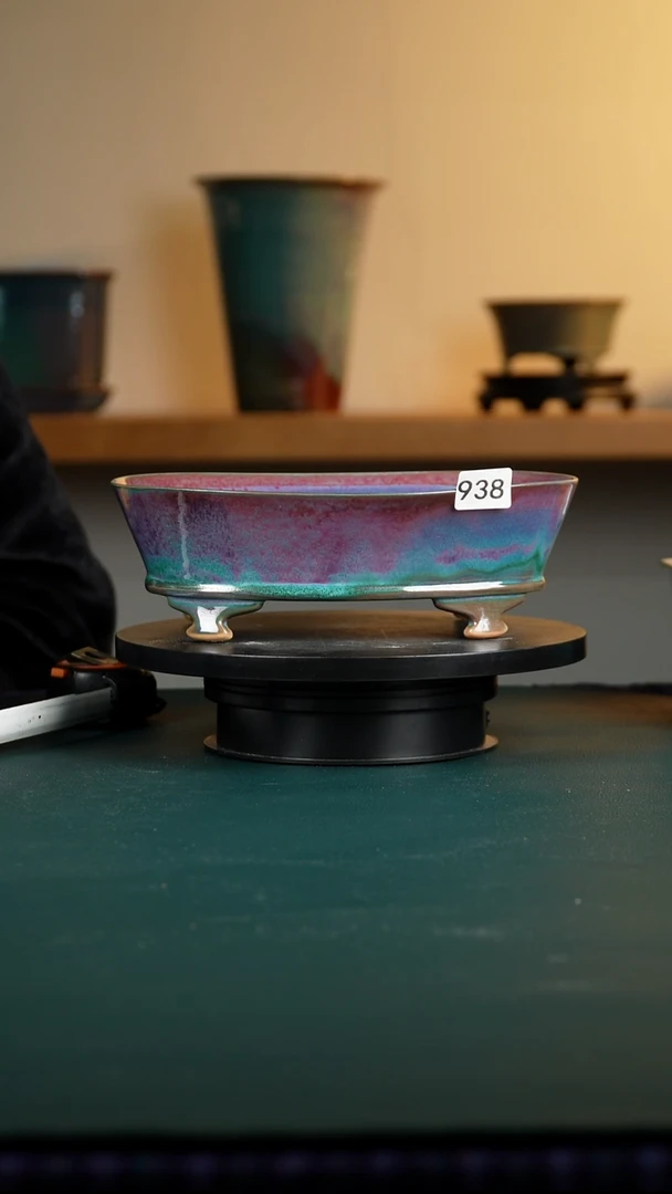 938窑变椭圆花盆7.5/4.5/24/23/17/16