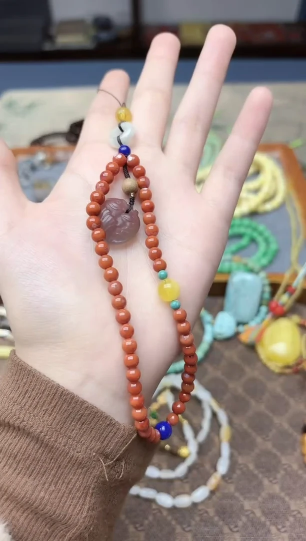未镶嵌南红玛瑙挂件南红手机链挂件DN