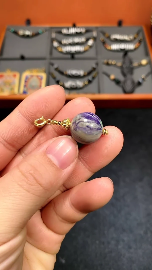 【闪购商品】玛瑙/玉髓手机挂件未镶嵌大漆圆珠
